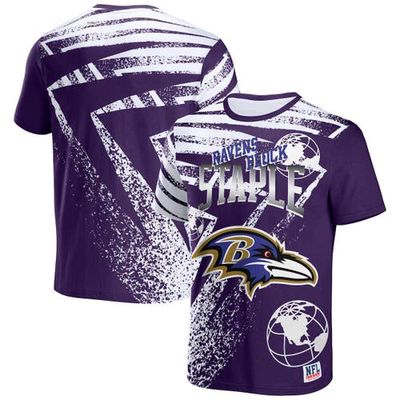 Men's NFL x Staple Purple Baltimore Ravens All Over Print T-Shirt