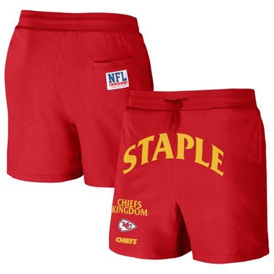 Men's NFL x Staple Red Kansas City Chiefs Throwback Vintage Wash Fleece Shorts