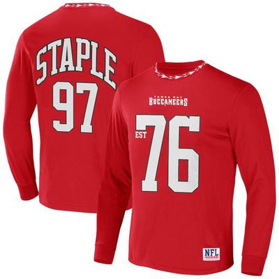 Men's NFL x Staple Red Tampa Bay Buccaneers Core Team Long Sleeve T-Shirt