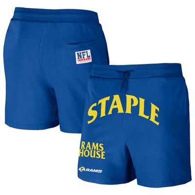 Men's NFL x Staple Royal Los Angeles Rams Throwback Vintage Wash Fleece Shorts
