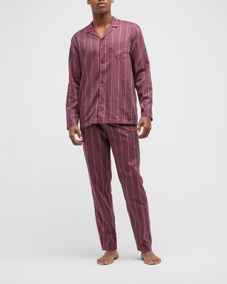 Men's Night & Day Striped Cotton Pajama Set