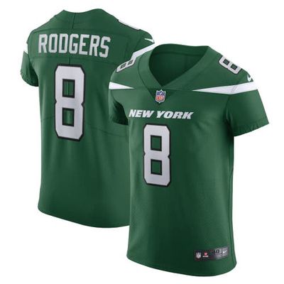 Men's Nike Aaron Rodgers Gotham Green New York Jets Alternate Vapor F. U.S. E. Elite Jersey