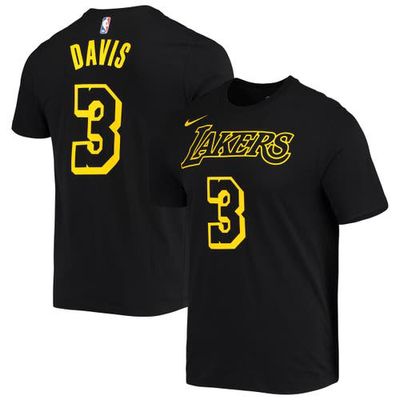 Men's Nike Anthony Davis Black Los Angeles Lakers Name & Number Mamba T-Shirt