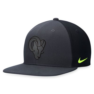 Men's Nike Anthracite/Black Los Angeles Rams Volt Snapback Hat