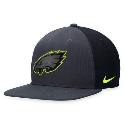 Men's Nike Anthracite/Black Philadelphia Eagles Volt Snapback Hat