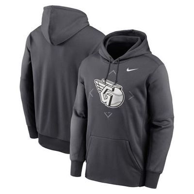 Men's Nike Anthracite Cleveland Guardians Bracket Icon Performance Pullover Hoodie