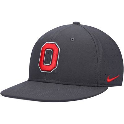 Men's Nike Anthracite Ohio State Buckeyes Aero True Baseball Performance Fitted Hat