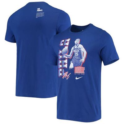 Men's Nike Ben Simmons Blue Philadelphia 76ers Select Series Rookie of the Year Name and Number T-Shirt in Royal