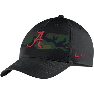 Men's Nike Black Alabama Crimson Tide Military Pack Camo Legacy91 Adjustable Hat
