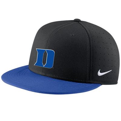 Men's Nike Black Duke Blue Devils Aero True Baseball Performance Fitted Hat