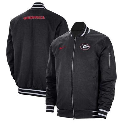 Men's Nike Black Georgia Bulldogs Full-Zip Bomber Jacket