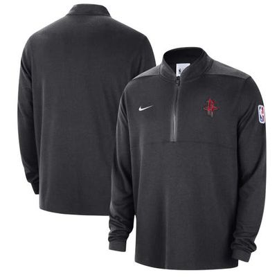 Men's Nike Black Houston Rockets 2023/24 Authentic Performance Half-Zip Jacket