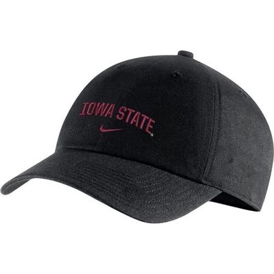 Men's Nike Black Iowa State Cyclones Heritage86 Arch Performance Adjustable Hat