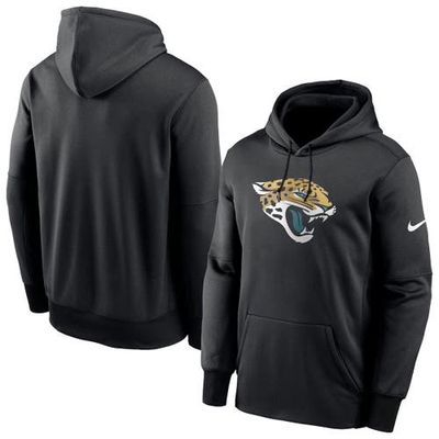 Men's Nike Black Jacksonville Jaguars Fan Gear Primary Logo Therma Performance Pullover Hoodie