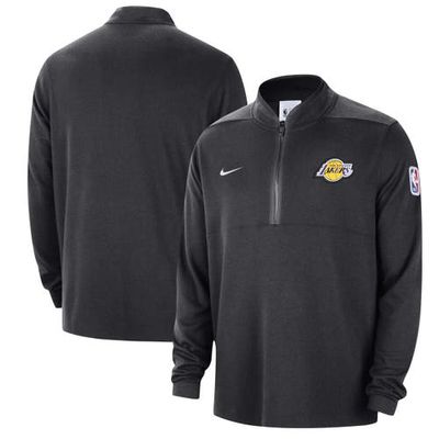 Men's Nike Black Los Angeles Lakers Authentic Performance Half-Zip Jacket
