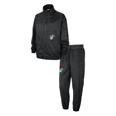 Men's Nike Black Miami Heat 2023/24 City Edition Courtside Starting Five Full-Zip Jacket & Pants Set