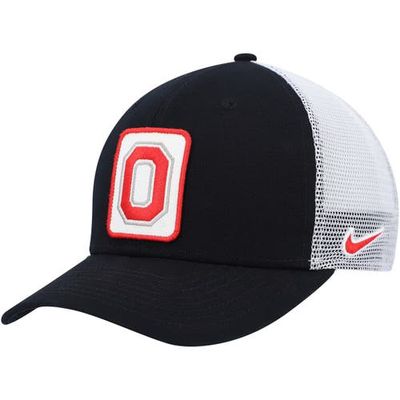 Men's Nike Black/White Ohio State Buckeyes Classic99 Trucker Snapback Hat
