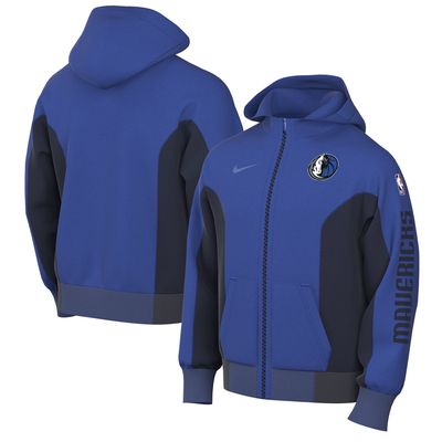 Men's Nike Blue Dallas Mavericks 2023/24 Authentic Showtime Performance Full-Zip Hoodie