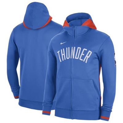 Men's Nike Blue Oklahoma City Thunder Authentic Showtime Performance Full-Zip Hoodie