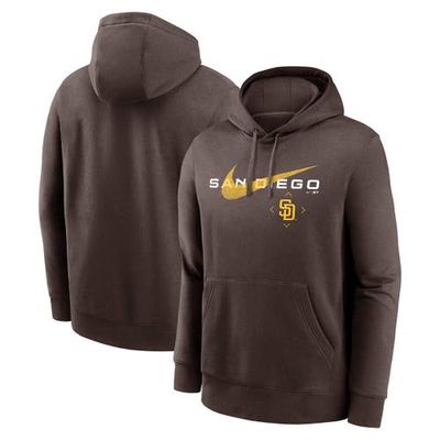 Men's Nike Brown San Diego Padres Big & Tall Over Arch Pullover Hoodie