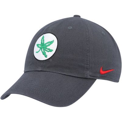Men's Nike Charcoal Ohio State Buckeyes Heritage86 Logo Performance Adjustable Hat