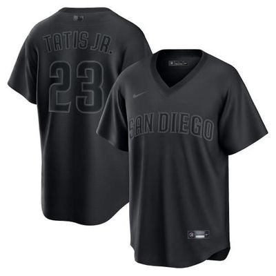 Men's Nike Fernando Tatis Jr. Black San Diego Padres Pitch Black Fashion Replica Player Jersey