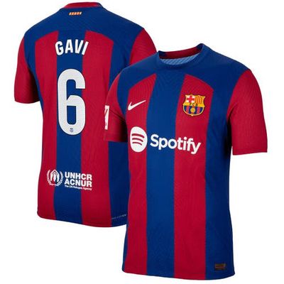 Men's Nike Gavi Royal Barcelona 2023/24 Home Match Authentic Player Jersey