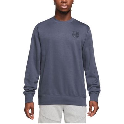 Men's Nike Gray Barcelona Club Pullover Sweatshirt