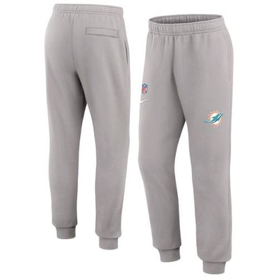 Men's Nike Gray Miami Dolphins 2023 Sideline Club Jogger Pants