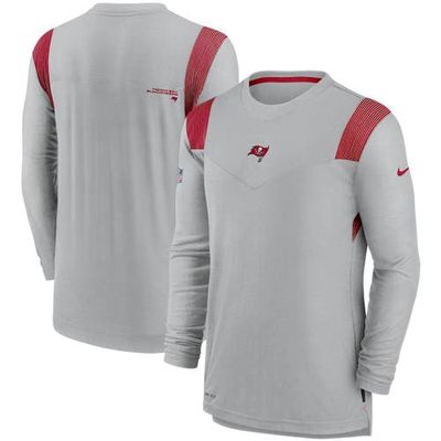 Men's Nike Gray Tampa Bay Buccaneers Sideline Player UV Performance Long Sleeve T-Shirt