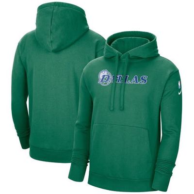 Men's Nike Green Dallas Mavericks 2021/22 City Edition Essential Logo Pullover Hoodie