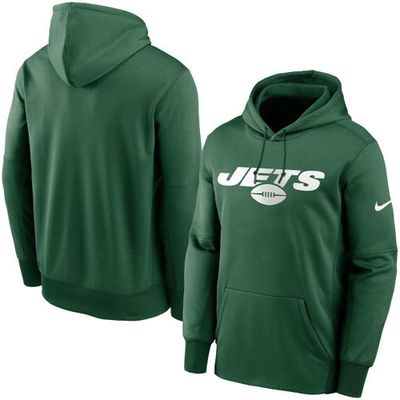 Men's Nike Green New York Jets Fan Gear Wordmark Performance Pullover Hoodie