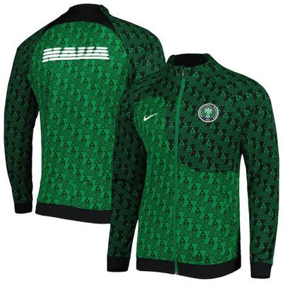 Men's Nike Green Nigeria National Team Academy Pro Anthem Performance Raglan Full-Zip Jacket
