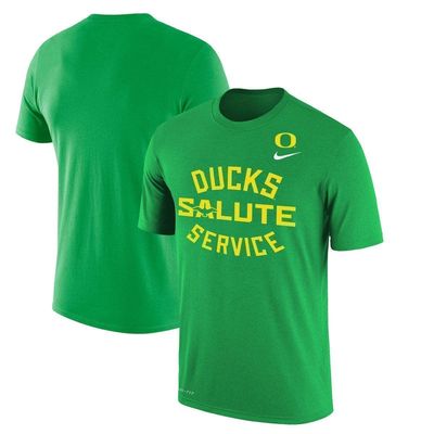 Men's Nike Green Oregon Ducks Salute to Service Spring Game T-Shirt in Apple Green