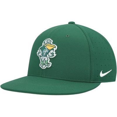 Men's Nike Green Tulane Green Wave True AeroBill Performance Fitted Hat