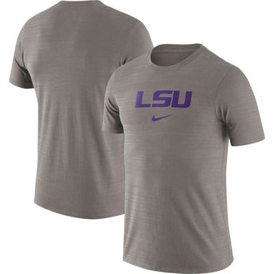 Men's Nike Heather Gray LSU Tigers Team Issue Velocity Performance T-Shirt