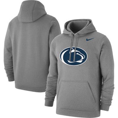 Men's Nike Heather Gray Penn State Nittany Lions Logo Club Pullover Hoodie