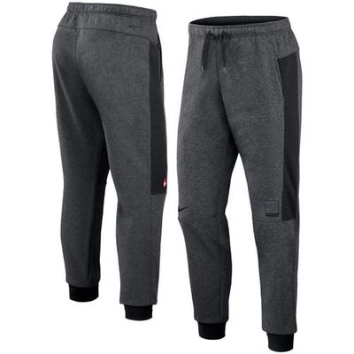 Men's Nike Heathered Gray/Black Washington Nationals Authentic Collection Flux Performance Jogger Pants in Heather Gray
