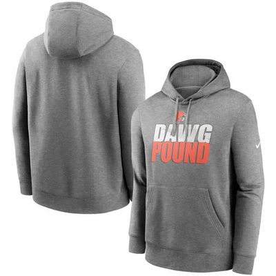 Men's Nike Heathered Gray Cleveland Browns Fan Gear Local Club Pullover Hoodie in Heather Gray