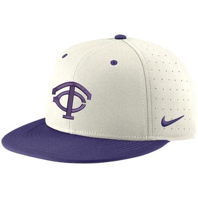Men's Nike Khaki TCU Horned Frogs Aero True Baseball Performance Fitted Hat