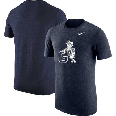 Men's Nike Navy Gonzaga Bulldogs Vintage Logo Tri-Blend T-Shirt