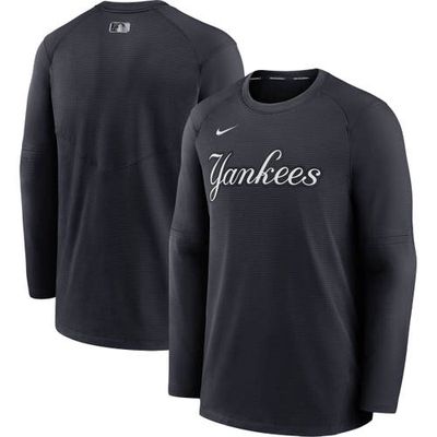 Men's Nike Navy New York Yankees Authentic Collection Pregame Performance Raglan Pullover Sweatshirt