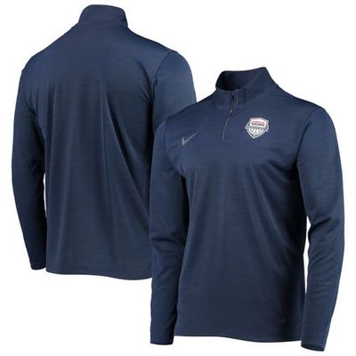 Men's Nike Navy USA Basketball Intensity Performance Quarter-Zip Jacket