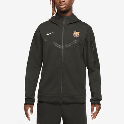 Men's Nike Olive Barcelona Tech Fleece Full-Zip Hoodie Jacket
