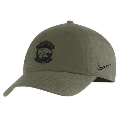Men's Nike Olive Kansas State Wildcats Military Pack Heritage86 Adjustable Hat