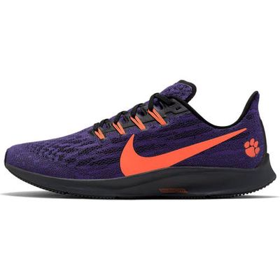Men's Nike Purple/Orange Clemson Tigers Air Zoom Pegasus 36 Running Shoes
