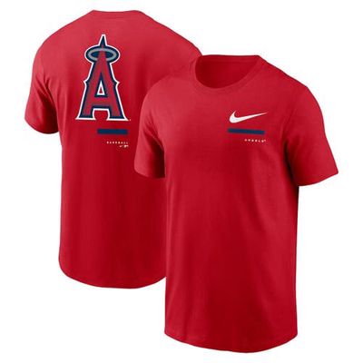 Men's Nike Red Los Angeles Angels Over the Shoulder T-Shirt