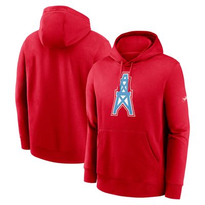 Men's Nike Red Tennessee Titans Rewind Club Pullover Hoodie