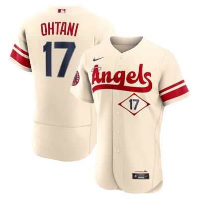 Men's Nike Shohei Ohtani Cream Los Angeles Angels 2022 City Connect Authentic Player Jersey