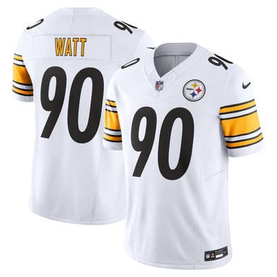 Men's Nike T.J. Watt White Pittsburgh Steelers Vapor F.U.S.E. Limited Jersey